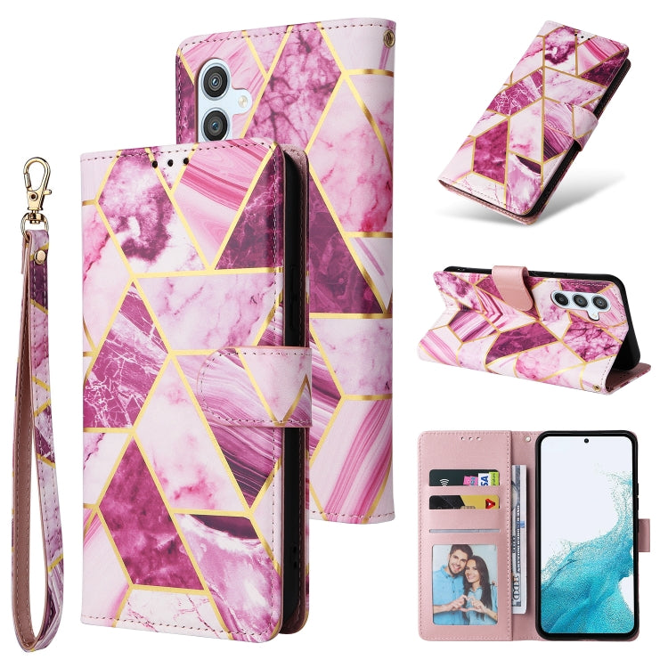 Custodia per telefono in pelle con cuciture abbronzanti in marmo, For Samsung Galaxy A34 5G, For Samsung Galaxy A54 5G, For Xiaomi Redmi Note 12 5G, For Xiaomi Redmi Note 12 Pro 5G, For Xiaomi Redmi Note 12 Pro+ 5G