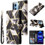 Custodia per telefono in pelle con cuciture abbronzanti in marmo, For Samsung Galaxy A34 5G, For Samsung Galaxy A54 5G, For Xiaomi Redmi Note 12 5G, For Xiaomi Redmi Note 12 Pro 5G, For Xiaomi Redmi Note 12 Pro+ 5G