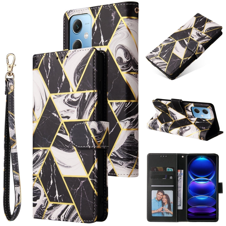 Custodia per telefono in pelle con cuciture abbronzanti in marmo, For Samsung Galaxy A34 5G, For Samsung Galaxy A54 5G, For Xiaomi Redmi Note 12 5G, For Xiaomi Redmi Note 12 Pro 5G, For Xiaomi Redmi Note 12 Pro+ 5G