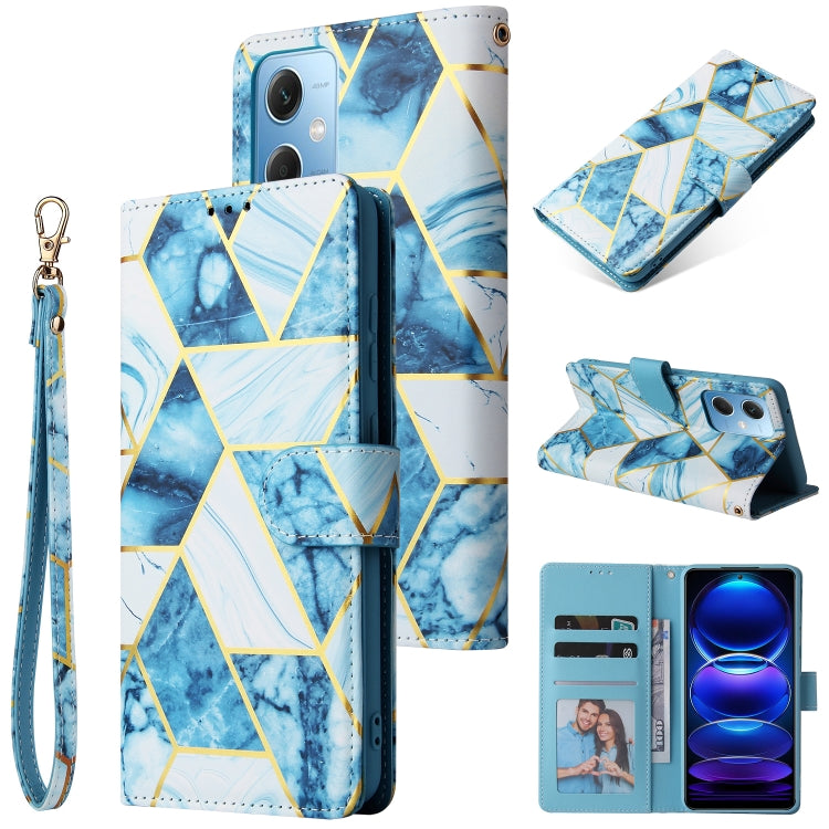 Custodia per telefono in pelle con cuciture abbronzanti in marmo, For Samsung Galaxy A34 5G, For Samsung Galaxy A54 5G, For Xiaomi Redmi Note 12 5G, For Xiaomi Redmi Note 12 Pro 5G, For Xiaomi Redmi Note 12 Pro+ 5G