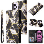 Custodia per telefono in pelle con cuciture abbronzanti in marmo, For Samsung Galaxy A34 5G, For Samsung Galaxy A54 5G, For Xiaomi Redmi Note 12 5G, For Xiaomi Redmi Note 12 Pro 5G, For Xiaomi Redmi Note 12 Pro+ 5G
