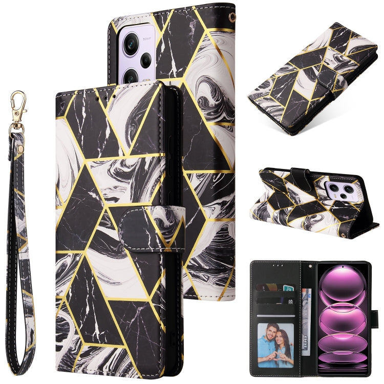 Custodia per telefono in pelle con cuciture abbronzanti in marmo, For Samsung Galaxy A34 5G, For Samsung Galaxy A54 5G, For Xiaomi Redmi Note 12 5G, For Xiaomi Redmi Note 12 Pro 5G, For Xiaomi Redmi Note 12 Pro+ 5G