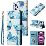 Custodia per telefono in pelle con cuciture abbronzanti in marmo, For Samsung Galaxy A34 5G, For Samsung Galaxy A54 5G, For Xiaomi Redmi Note 12 5G, For Xiaomi Redmi Note 12 Pro 5G, For Xiaomi Redmi Note 12 Pro+ 5G