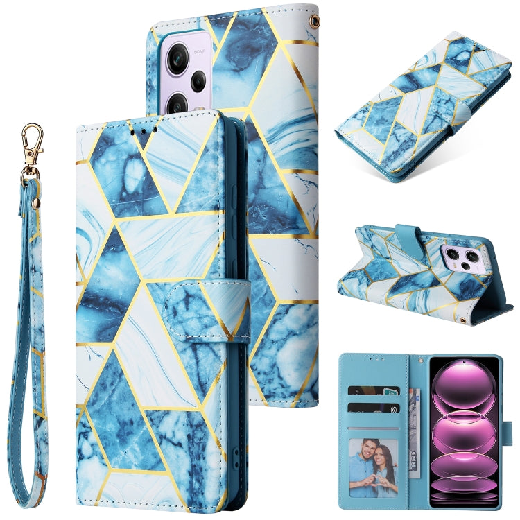 Custodia per telefono in pelle con cuciture abbronzanti in marmo, For Samsung Galaxy A34 5G, For Samsung Galaxy A54 5G, For Xiaomi Redmi Note 12 5G, For Xiaomi Redmi Note 12 Pro 5G, For Xiaomi Redmi Note 12 Pro+ 5G