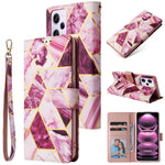 Custodia per telefono in pelle con cuciture abbronzanti in marmo, For Samsung Galaxy A34 5G, For Samsung Galaxy A54 5G, For Xiaomi Redmi Note 12 5G, For Xiaomi Redmi Note 12 Pro 5G, For Xiaomi Redmi Note 12 Pro+ 5G
