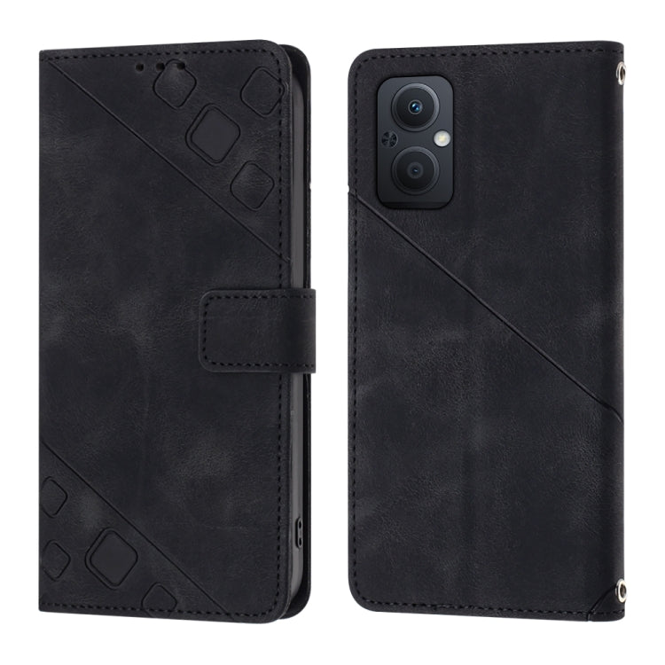 Custodia per telefono in pelle goffrata effetto pelle, For OPPO A96 5G / Reno7z / Reno7 Lite 5G / F21 Pro 5G / Reno8 z / OnePlus Nord N20, For OPPO K10X / Realme 9 Pro, For Realme 10, For Realme 10 5G