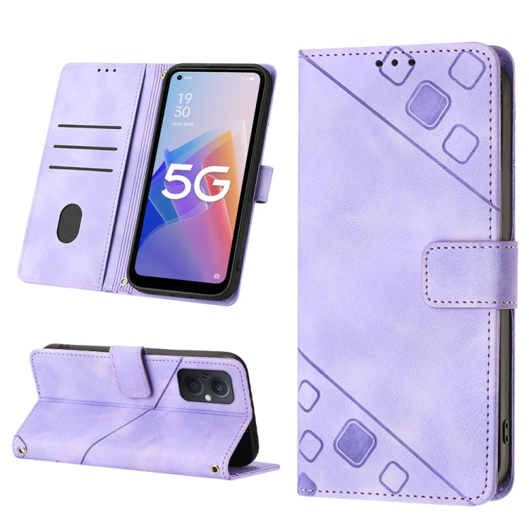 Custodia per telefono in pelle goffrata effetto pelle, For OPPO A96 5G / Reno7z / Reno7 Lite 5G / F21 Pro 5G / Reno8 z / OnePlus Nord N20, For OPPO K10X / Realme 9 Pro, For Realme 10, For Realme 10 5G