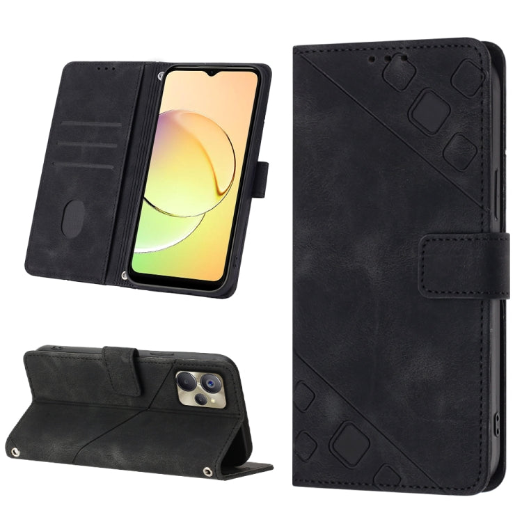 Custodia per telefono in pelle goffrata effetto pelle, For OPPO A96 5G / Reno7z / Reno7 Lite 5G / F21 Pro 5G / Reno8 z / OnePlus Nord N20, For OPPO K10X / Realme 9 Pro, For Realme 10, For Realme 10 5G