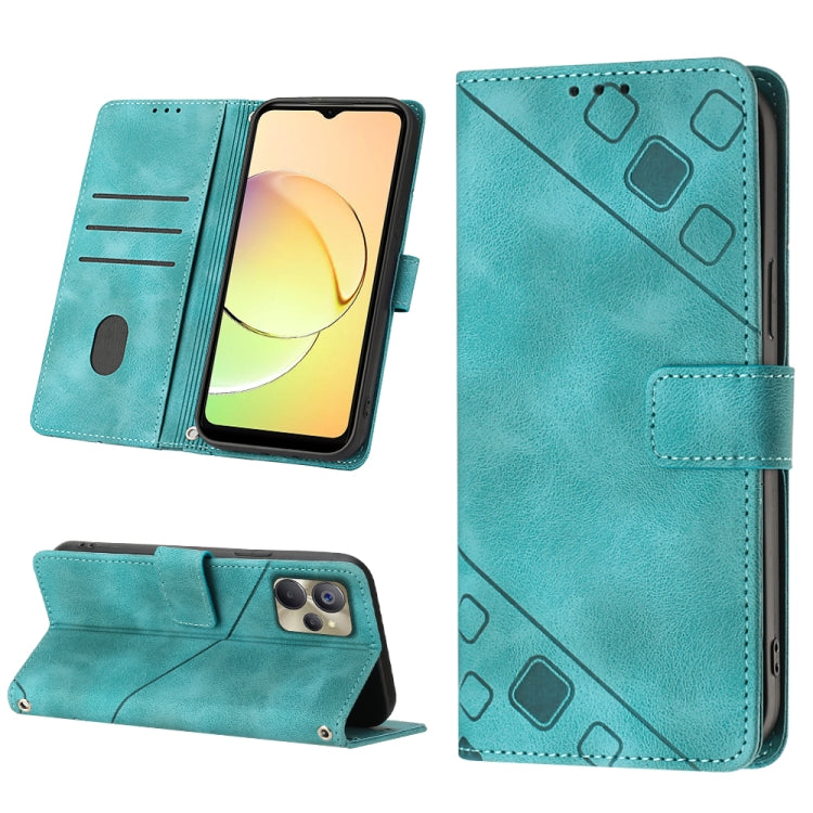Custodia per telefono in pelle goffrata effetto pelle, For OPPO A96 5G / Reno7z / Reno7 Lite 5G / F21 Pro 5G / Reno8 z / OnePlus Nord N20, For OPPO K10X / Realme 9 Pro, For Realme 10, For Realme 10 5G