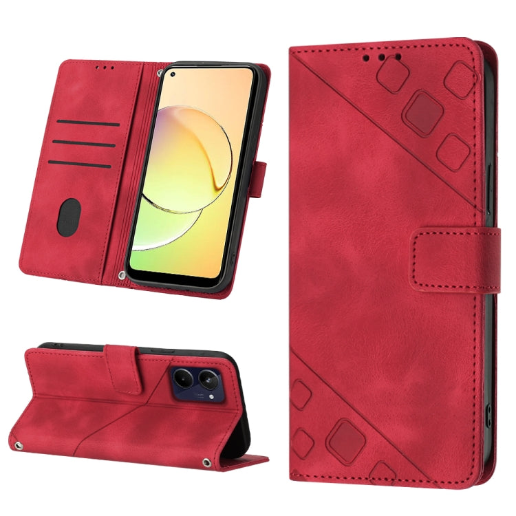 Custodia per telefono in pelle goffrata effetto pelle, For OPPO A96 5G / Reno7z / Reno7 Lite 5G / F21 Pro 5G / Reno8 z / OnePlus Nord N20, For OPPO K10X / Realme 9 Pro, For Realme 10, For Realme 10 5G