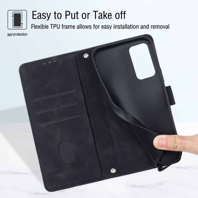Custodia per telefono in pelle goffrata effetto pelle, For OPPO Reno4, For OPPO Reno5 4G / Reno5 5G, For OPPO Reno6 4G, For OPPO Reno8 T 5G/A1 Pro 5G Global