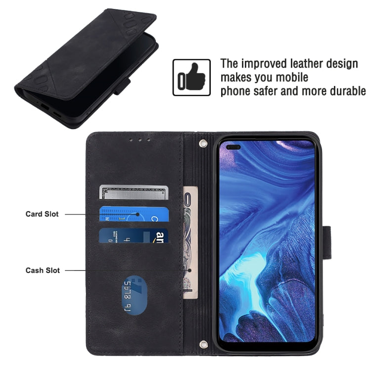 Custodia per telefono in pelle goffrata effetto pelle, For OPPO Reno4, For OPPO Reno5 4G / Reno5 5G, For OPPO Reno6 4G, For OPPO Reno8 T 5G/A1 Pro 5G Global