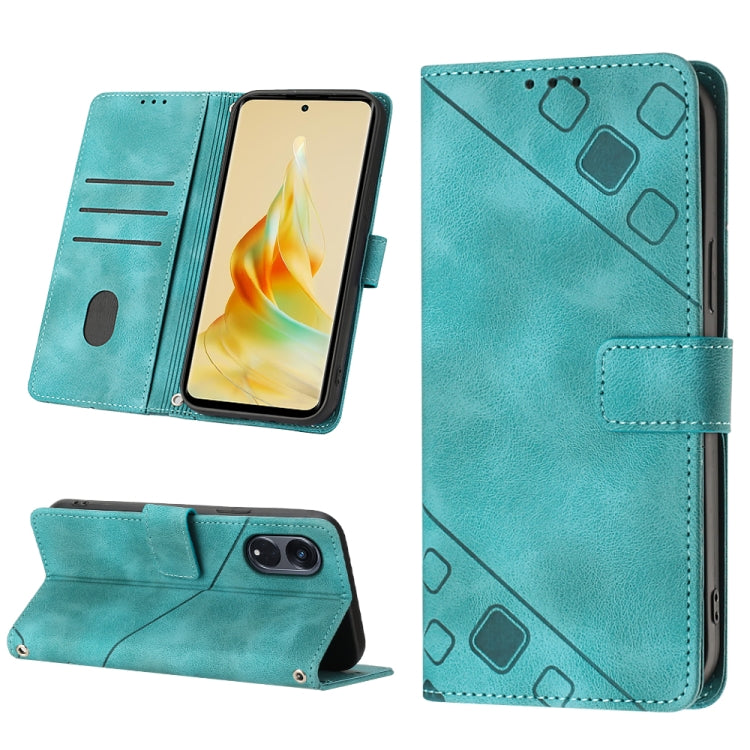 Custodia per telefono in pelle goffrata effetto pelle, For OPPO Reno4, For OPPO Reno5 4G / Reno5 5G, For OPPO Reno6 4G, For OPPO Reno8 T 5G/A1 Pro 5G Global