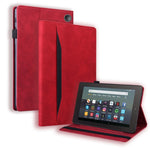 Custodia per tablet in pelle flip orizzontale antiurto aziendale con funzione di sveglia, For Samsung Galaxy Tab A8 10.5 2021, For Amazon Kindle Fire 7 2022