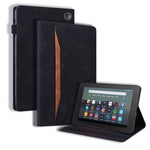 Custodia per tablet in pelle flip orizzontale antiurto aziendale con funzione di sveglia, For Samsung Galaxy Tab A8 10.5 2021, For Amazon Kindle Fire 7 2022