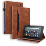 Custodia per tablet in pelle flip orizzontale antiurto aziendale con funzione di sveglia, For Samsung Galaxy Tab A8 10.5 2021, For Amazon Kindle Fire 7 2022