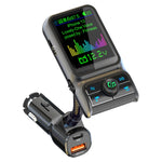 BC85 Lettore MP3 con trasmettitore FM Bluetooth 5.0 per auto con schermo colorato, BC85