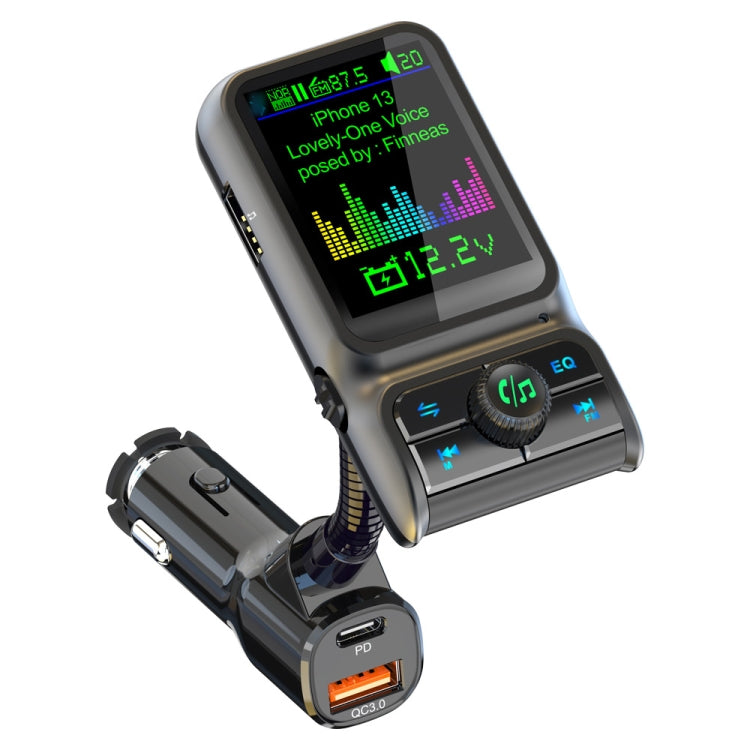 BC85 Lettore MP3 con trasmettitore FM Bluetooth 5.0 per auto con schermo colorato, BC85