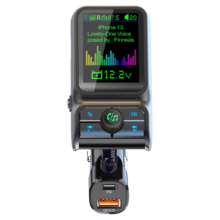 BC85 Lettore MP3 con trasmettitore FM Bluetooth 5.0 per auto con schermo colorato, BC85