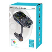 BC86 Lettore MP3 con trasmettitore FM Bluetooth 5.3 per auto con schermo colorato, BC86