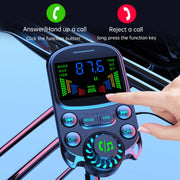 BC86 Lettore MP3 con trasmettitore FM Bluetooth 5.3 per auto con schermo colorato, BC86