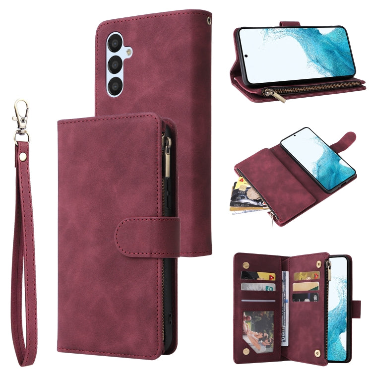 Custodia in pelle multifunzionale per telefono a portafoglio multi-scheda, For Samsung Galaxy A34 5G, For Samsung Galaxy A54 5G, For Xiaomi Redmi Note 12 5G, For Xiaomi Redmi Note 12 Pro 5G
