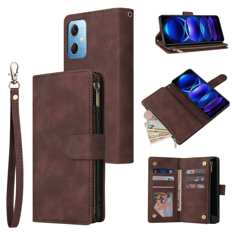 Custodia in pelle multifunzionale per telefono a portafoglio multi-scheda, For Samsung Galaxy A34 5G, For Samsung Galaxy A54 5G, For Xiaomi Redmi Note 12 5G, For Xiaomi Redmi Note 12 Pro 5G