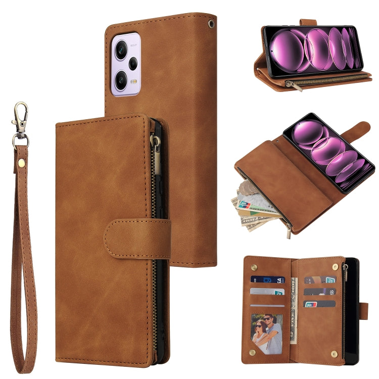 Custodia in pelle multifunzionale per telefono a portafoglio multi-scheda, For Samsung Galaxy A34 5G, For Samsung Galaxy A54 5G, For Xiaomi Redmi Note 12 5G, For Xiaomi Redmi Note 12 Pro 5G