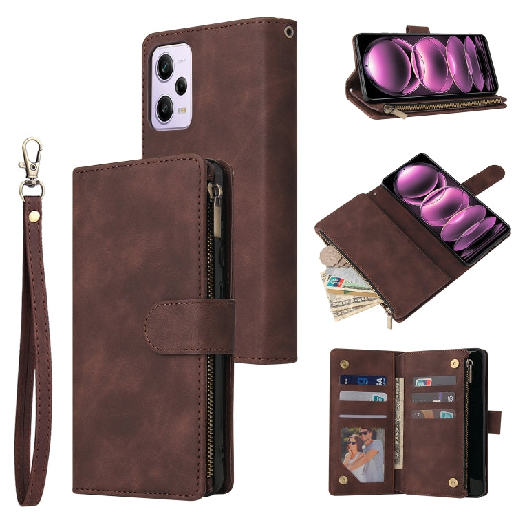 Custodia in pelle multifunzionale per telefono a portafoglio multi-scheda, For Samsung Galaxy A34 5G, For Samsung Galaxy A54 5G, For Xiaomi Redmi Note 12 5G, For Xiaomi Redmi Note 12 Pro 5G