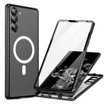 Custodia per telefono in vetro temperato in metallo magnetico con copertura completa HD Magsafe, For Samsung Galaxy S23+ 5G, For Samsung Galaxy S23 5G, For Samsung Galaxy S22+ 5G, For Samsung Galaxy S22 5G, For Samsung Galaxy S21 5G