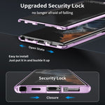 Custodia per telefono in vetro temperato in metallo magnetico con copertura completa HD Magsafe, For Samsung Galaxy S23+ 5G, For Samsung Galaxy S23 5G, For Samsung Galaxy S22+ 5G, For Samsung Galaxy S22 5G, For Samsung Galaxy S21 5G