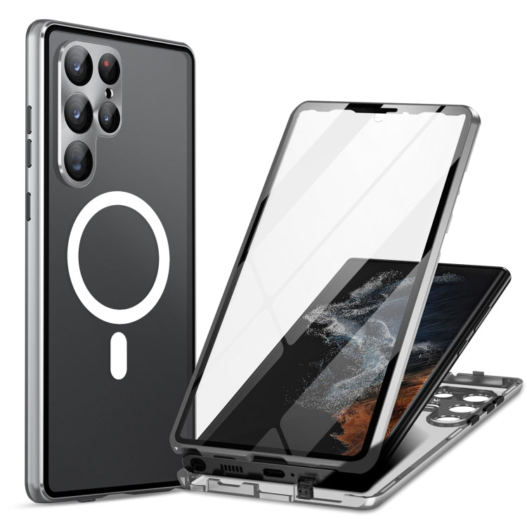 Custodia per telefono in vetro temperato in metallo magnetico con copertura completa HD Magsafe, For Samsung Galaxy S26 Ultra 5G, For Samsung Galaxy S25 Ultra 5G, For Samsung Galaxy S24 Ultra 5G, For Samsung Galaxy S24+ 5G, For Samsung Galaxy S23 Ultra 5G