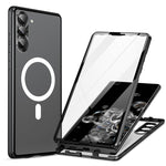 Custodia per telefono in vetro temperato in metallo magnetico con copertura completa HD Magsafe, For Samsung Galaxy S23+ 5G, For Samsung Galaxy S23 5G, For Samsung Galaxy S22+ 5G, For Samsung Galaxy S22 5G, For Samsung Galaxy S21 5G