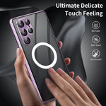 Custodia per telefono in vetro temperato in metallo magnetico con copertura completa HD Magsafe, For Samsung Galaxy S21+ 5G, For Samsung Galaxy S21 Ultra 5G