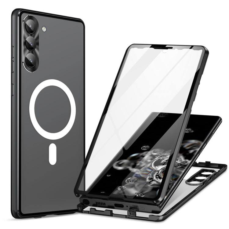Custodia per telefono in vetro temperato in metallo magnetico con copertura completa HD Magsafe, For Samsung Galaxy S26 Ultra 5G, For Samsung Galaxy S25 Ultra 5G, For Samsung Galaxy S24 Ultra 5G, For Samsung Galaxy S24+ 5G, For Samsung Galaxy S23 Ultra 5G