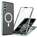 Custodia per telefono in vetro temperato in metallo magnetico con copertura completa HD Magsafe, For Samsung Galaxy S26 Ultra 5G, For Samsung Galaxy S25 Ultra 5G, For Samsung Galaxy S24 Ultra 5G, For Samsung Galaxy S24+ 5G, For Samsung Galaxy S23 Ultra 5G