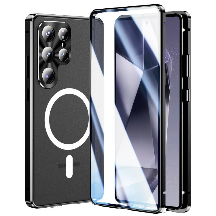 Custodia per telefono in vetro temperato in metallo magnetico con copertura completa HD Magsafe, For Samsung Galaxy S26 Ultra 5G, For Samsung Galaxy S25 Ultra 5G, For Samsung Galaxy S24 Ultra 5G, For Samsung Galaxy S24+ 5G, For Samsung Galaxy S23 Ultra 5G