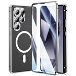 Custodia per telefono in vetro temperato in metallo magnetico con copertura completa HD Magsafe, For Samsung Galaxy S26 Ultra 5G, For Samsung Galaxy S25 Ultra 5G, For Samsung Galaxy S24 Ultra 5G, For Samsung Galaxy S24+ 5G, For Samsung Galaxy S23 Ultra 5G