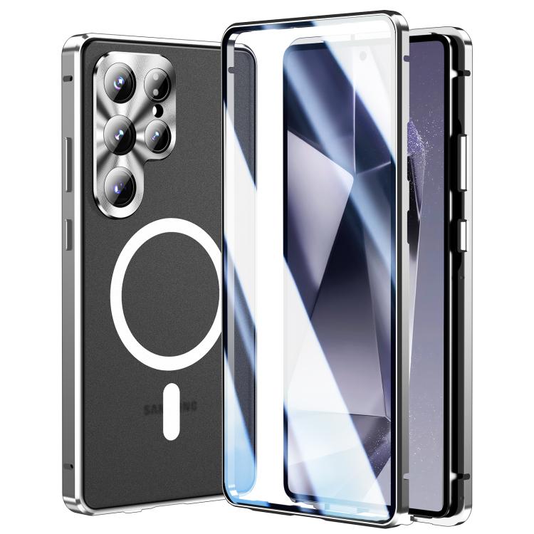 Custodia per telefono in vetro temperato in metallo magnetico con copertura completa HD Magsafe, For Samsung Galaxy S26 Ultra 5G, For Samsung Galaxy S25 Ultra 5G, For Samsung Galaxy S24 Ultra 5G, For Samsung Galaxy S24+ 5G, For Samsung Galaxy S23 Ultra 5G