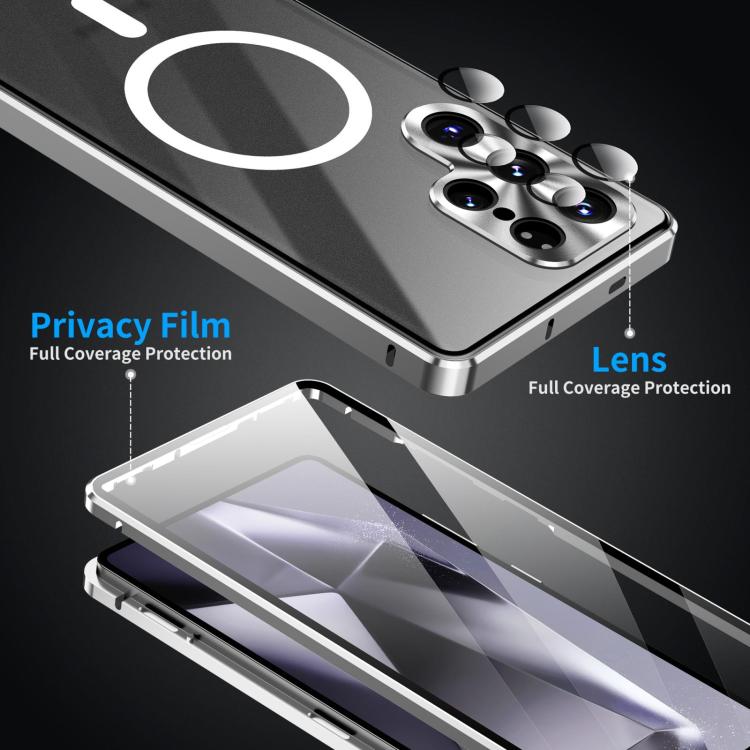 Custodia per telefono in vetro temperato in metallo magnetico con copertura completa HD Magsafe, For Samsung Galaxy S26 Ultra 5G, For Samsung Galaxy S25 Ultra 5G, For Samsung Galaxy S24 Ultra 5G, For Samsung Galaxy S24+ 5G, For Samsung Galaxy S23 Ultra 5G