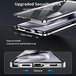 Custodia per telefono in vetro temperato in metallo magnetico con copertura completa HD Magsafe, For Samsung Galaxy S26 Ultra 5G, For Samsung Galaxy S25 Ultra 5G, For Samsung Galaxy S24 Ultra 5G, For Samsung Galaxy S24+ 5G, For Samsung Galaxy S23 Ultra 5G