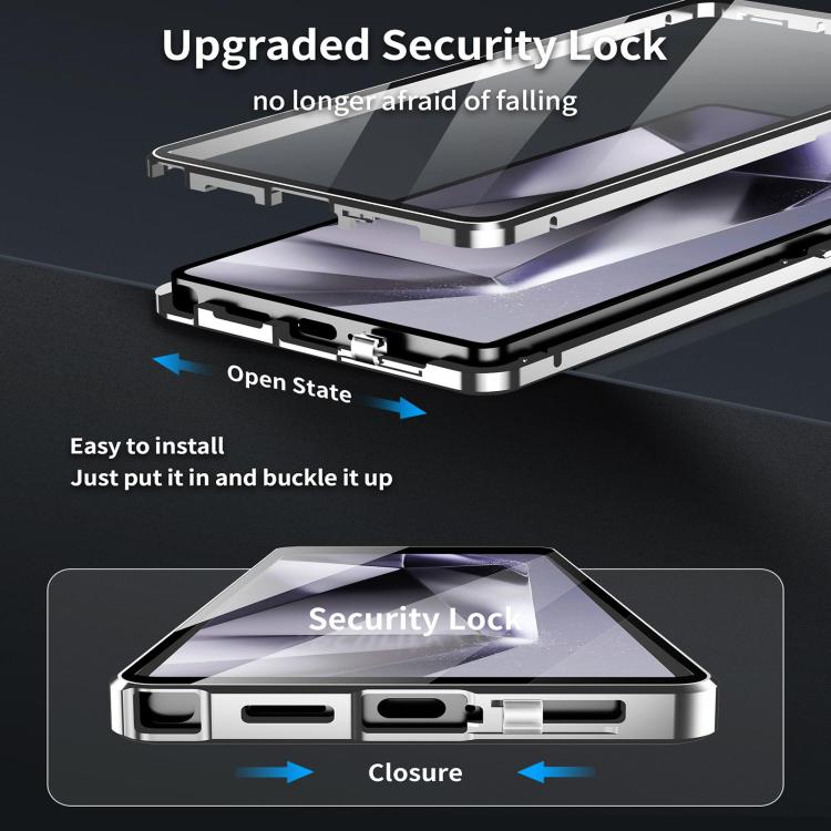 Custodia per telefono in vetro temperato in metallo magnetico con copertura completa HD Magsafe, For Samsung Galaxy S26 Ultra 5G, For Samsung Galaxy S25 Ultra 5G, For Samsung Galaxy S24 Ultra 5G, For Samsung Galaxy S24+ 5G, For Samsung Galaxy S23 Ultra 5G