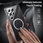 Custodia per telefono in vetro temperato in metallo magnetico con copertura completa HD Magsafe, For Samsung Galaxy S26 Ultra 5G, For Samsung Galaxy S25 Ultra 5G, For Samsung Galaxy S24 Ultra 5G, For Samsung Galaxy S24+ 5G, For Samsung Galaxy S23 Ultra 5G