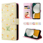 Custodia per telefono in pelle RFID con pittura abbronzante, For Samsung Galaxy A34 5G, For Samsung Galaxy A54 5G