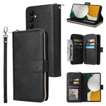 Custodia per telefono in pelle con cerniera a portafoglio con 9 slot per schede, For Samsung Galaxy A34, For Samsung Galaxy A54, For Xiaomi Redmi Note 12 5G Global / Poco X5, For Xiaomi Redmi Note 12 Pro 5G Speed / Note 12 Pro 5G Global / Poco X5 Pro