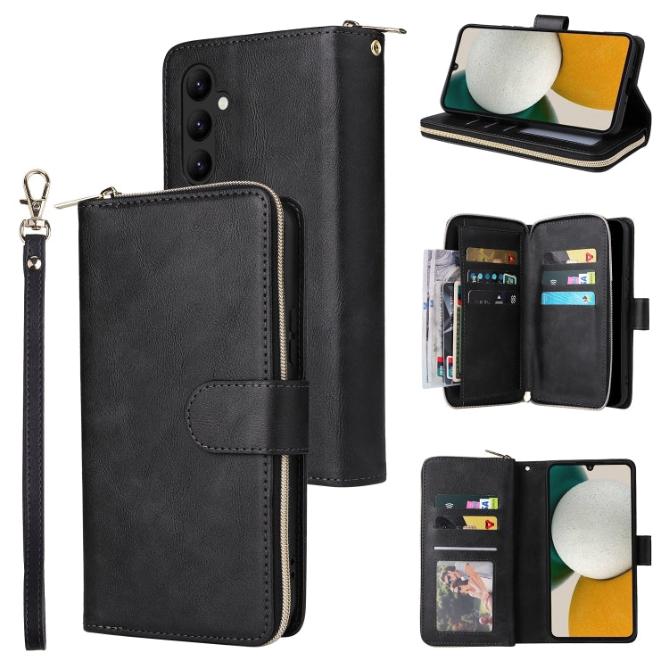 Custodia per telefono in pelle con cerniera a portafoglio con 9 slot per schede, For Samsung Galaxy A34, For Samsung Galaxy A54, For Xiaomi Redmi Note 12 5G Global / Poco X5, For Xiaomi Redmi Note 12 Pro 5G Speed / Note 12 Pro 5G Global / Poco X5 Pro