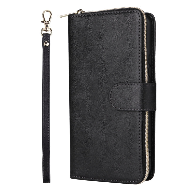 Custodia per telefono in pelle con cerniera a portafoglio con 9 slot per schede, For Samsung Galaxy A34, For Samsung Galaxy A54, For Xiaomi Redmi Note 12 5G Global / Poco X5, For Xiaomi Redmi Note 12 Pro 5G Speed / Note 12 Pro 5G Global / Poco X5 Pro