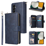 Custodia per telefono in pelle con cerniera a portafoglio con 9 slot per schede, For Samsung Galaxy A34, For Samsung Galaxy A54, For Xiaomi Redmi Note 12 5G Global / Poco X5, For Xiaomi Redmi Note 12 Pro 5G Speed / Note 12 Pro 5G Global / Poco X5 Pro