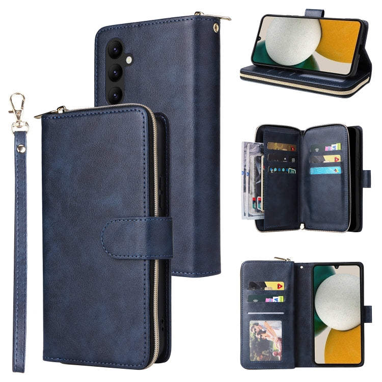 Custodia per telefono in pelle con cerniera a portafoglio con 9 slot per schede, For Samsung Galaxy A34, For Samsung Galaxy A54, For Xiaomi Redmi Note 12 5G Global / Poco X5, For Xiaomi Redmi Note 12 Pro 5G Speed / Note 12 Pro 5G Global / Poco X5 Pro