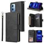 Custodia per telefono in pelle con cerniera a portafoglio con 9 slot per schede, For Samsung Galaxy A34, For Samsung Galaxy A54, For Xiaomi Redmi Note 12 5G Global / Poco X5, For Xiaomi Redmi Note 12 Pro 5G Speed / Note 12 Pro 5G Global / Poco X5 Pro